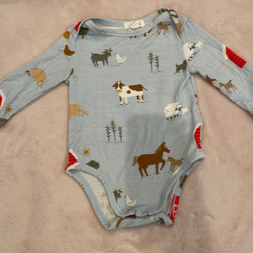 Angel dear farm animal onesie